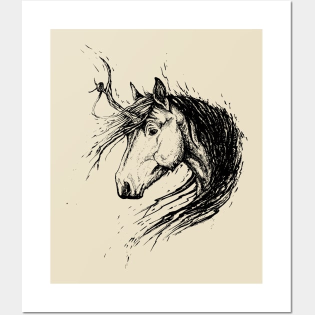 Shaggy Unicorn Wall Art by Kate_Vigdis